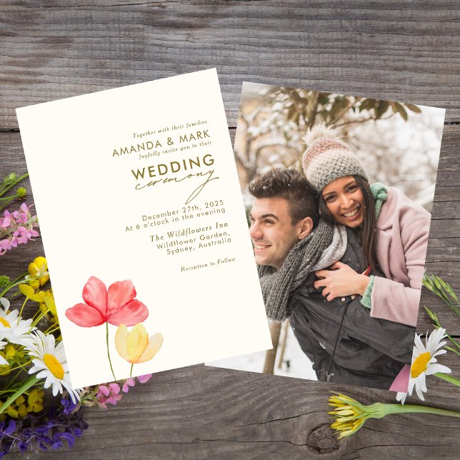 Gras fleurs florales invitations mariage (Créateur téléchargé)