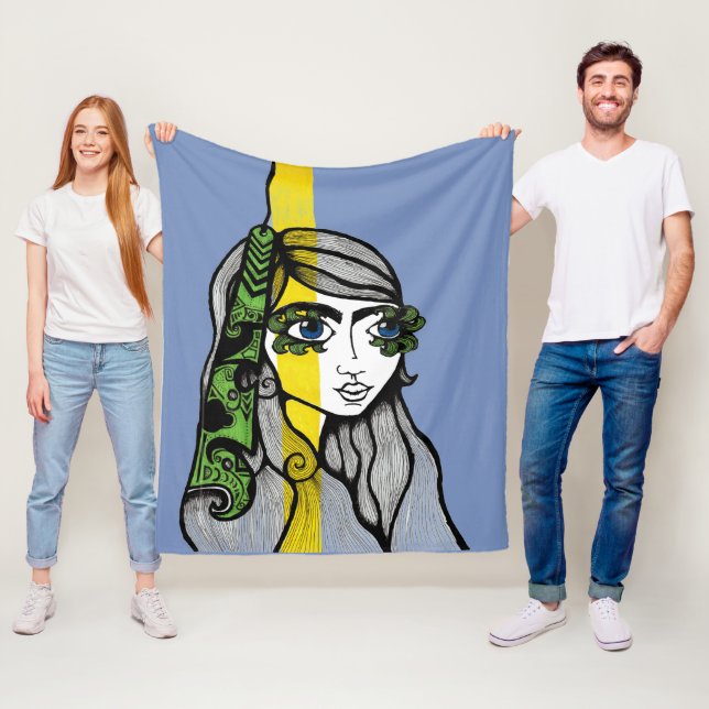 Gras Kiwiana Imprimer couverture en polaire (En situation)