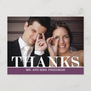 Gras Merci Mariage Carte de remerciements