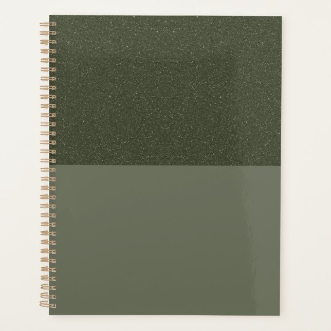 Gras Moss Green Textured Planner - Personnalisable (Devant)