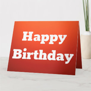 Gras Orange Bonne Carte Anniversaire Personnaliser