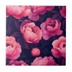 Gras Peonies Roses Carreaux En Céramique Pour Espa