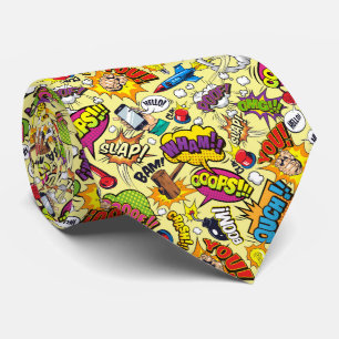 Gras Retro Comic Cravate - Vibrant Pop Art Design