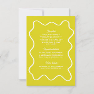Gras Retro Funky Modern Mariage Carte de boîtier