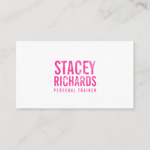 Gras rose Grunge Stampé Carte de visite texte