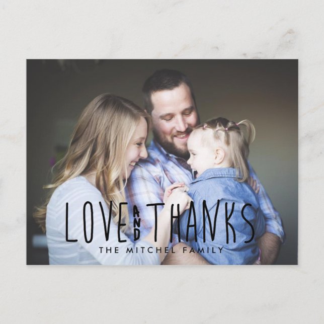 Gras simple et noir | Carte postale photo Merci (Devant)