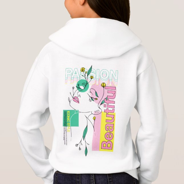 Gras Sweat - shirt à capuche graphique pour filles (Dos)