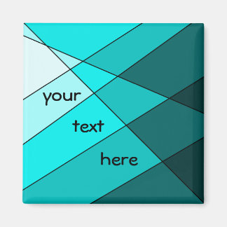 Gras tons aqua aimants artistiques pour personnali