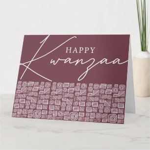 Gras Violet Kwanzaa Carte de vacances photo unique