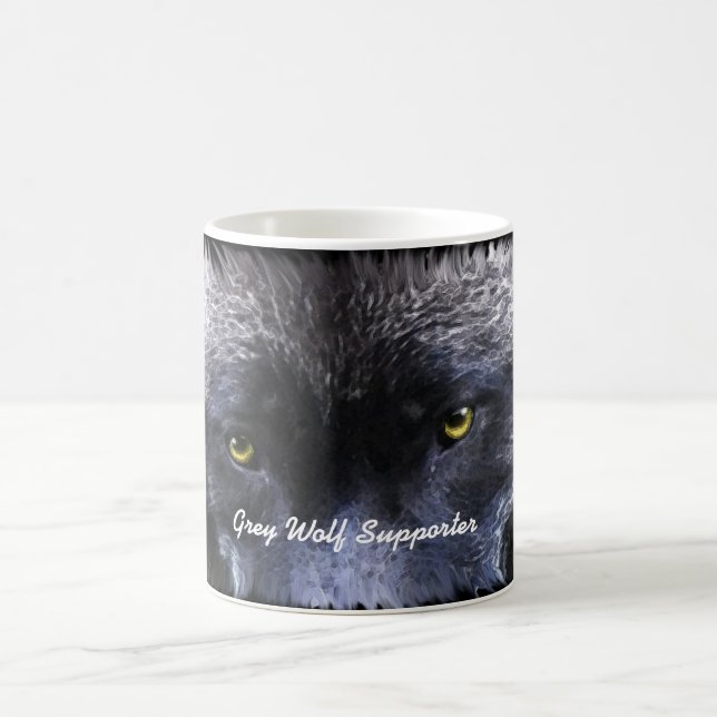 GRAS WOLF SUPPORTER Wolf Eyes Wildlife Gift Mug (Centre)
