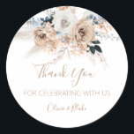 Grass Boho Wedding Favor Stickers<br><div class="desc">PAMPAS GRASS BOHO WEDDING FAVOR STICKERS These wedding favor tags are perfect for emission wowing your guests and showing them how much you appreciate having them in your life !</div>
