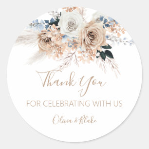 Grass Boho Wedding Favor Stickers