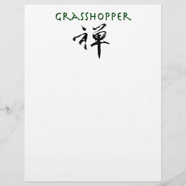 Grasshopper avec le symbole "Zen" (Devant)