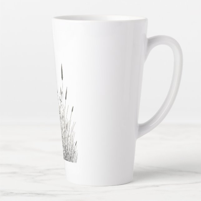 Grasshopper & Wild Grass Ink Art Coffee Mug (Droite)