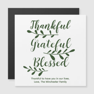 Grateful Bienheureux vert foncé script moderne