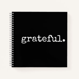 Grateful Black White Minimal Journal de Gratitude