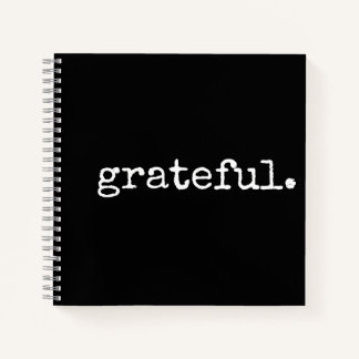 Grateful Black White Minimal Journal de Gratitude