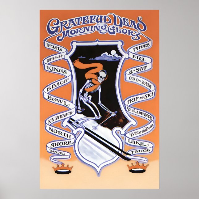 Grateful Dead, Trip and Ski 1968 Concert Poster (Devant)