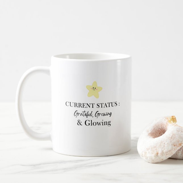 Grateful, Grossissant et brillant Mugs Inspiration (Avec donut)