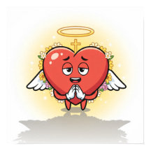 Grateful Heart Angel Prière Christian Poster
