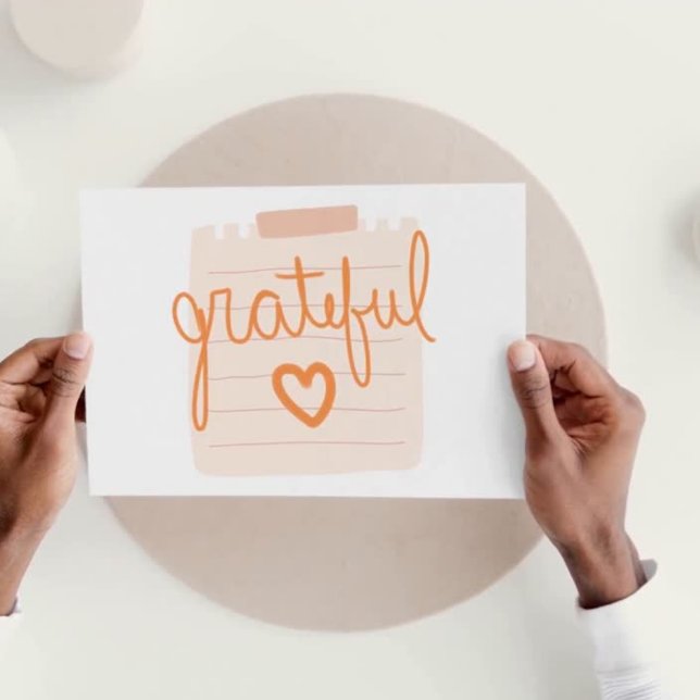 Grateful Heart Christian Carte de remerciements (Grateful Heart Christian Thank You Card)