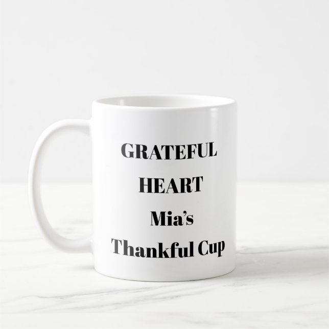 Grateful Heart Daily Affirmation Mug (Gauche)