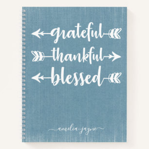 Grateful Merci Blessed Gratitude Journal
