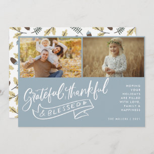 Grateful Thankful Blessé Photo de famille Noël