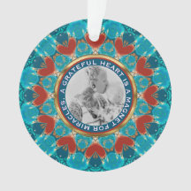 Gratitude Aqua Turquoise Mandala Mots personnalisé
