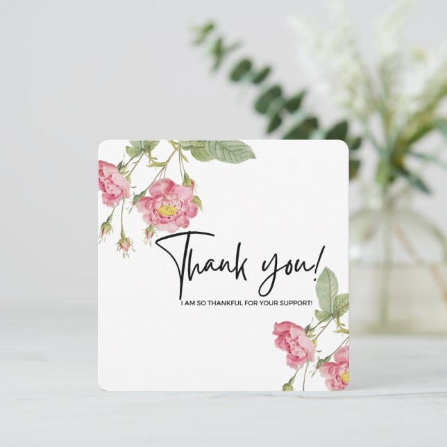 Gratitude Blossoms - Carte de remerciements (Debout devant)