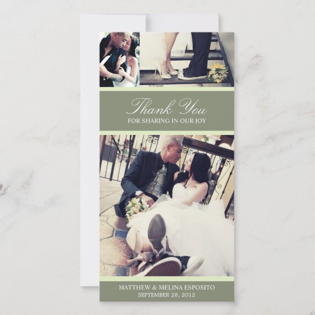 GRATITUDE CHIC MINT | CARTE DE REMERCIEMENTS maria (Devant)