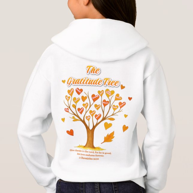 Gratitude d'action de grâces enfants Sweat - shirt (Dos)