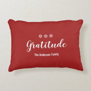 Gratitude de Noël Coussin d'accents personnalisé r