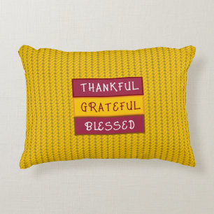 Gratitude d'or Accent Coussin : Béni, Merci