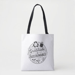 Gratitude est Sac fourre-tout durable - Chalkb Vin