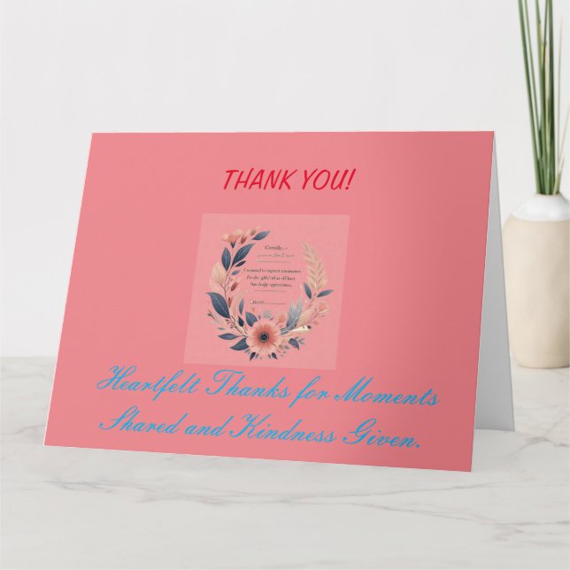 "Gratitude Gems : Collection Carte de remerciement (Devant)