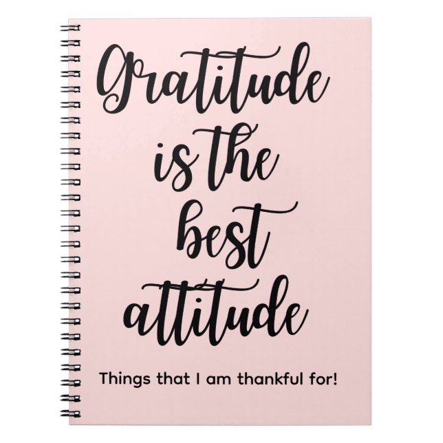 Gratitude is the best Attitude Pink Journal Book (Devant)