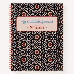 Gratitude Journal motif bleu rouge blanc