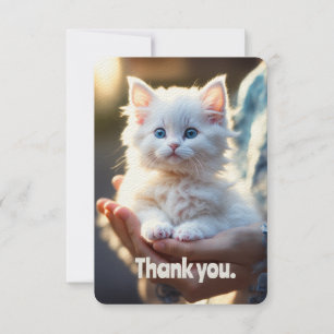Gratitude parfaite : Kitty Print Carte de remercie