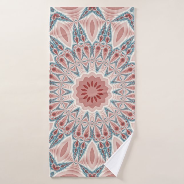 Grattez moderne Kaleidoscope Mandala art fractal (Serviette de bain)