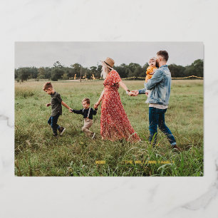 Gratuit Carte photo de vacances Foil Lettré à la m