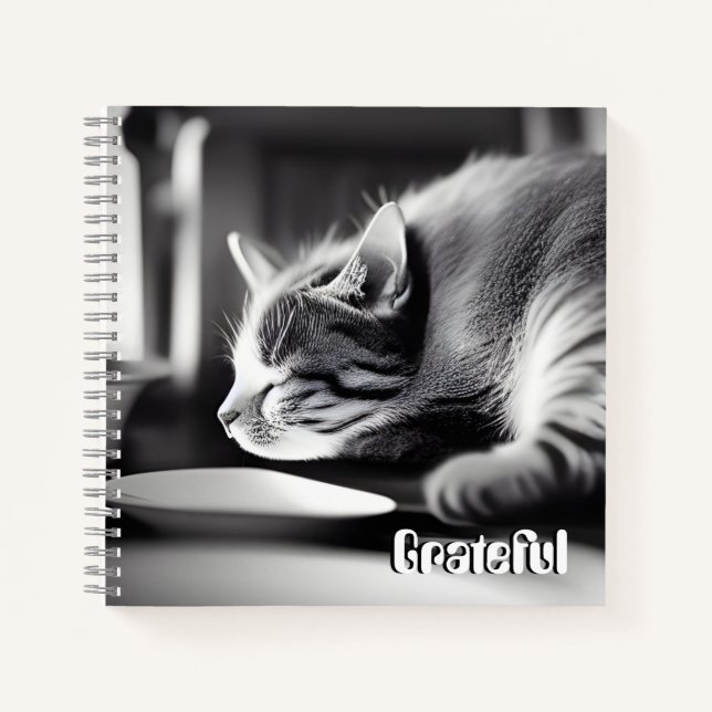 Gratuit - Journal de Gratitude de Chat Calme (Devant)