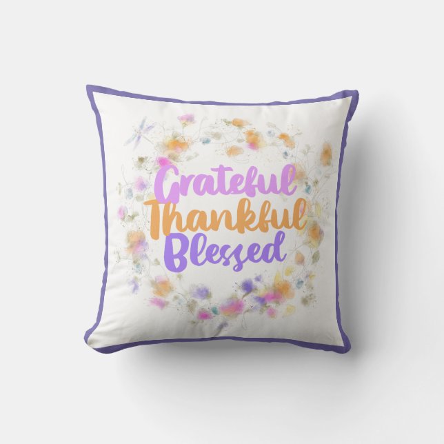Gratuit Remerciant Coussin béni (Recto)