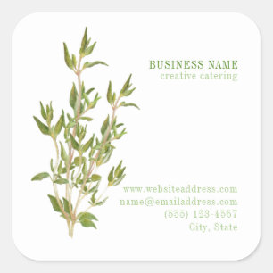 GRATUIT THYME Biz ID Stickers grand Carré