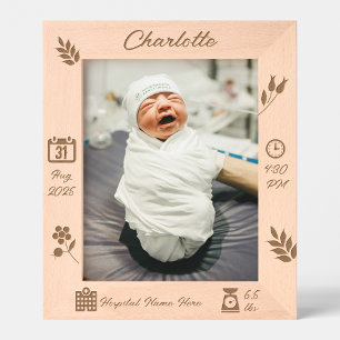 Gravés Cadres mémoire bébé fille personnalisée DP7