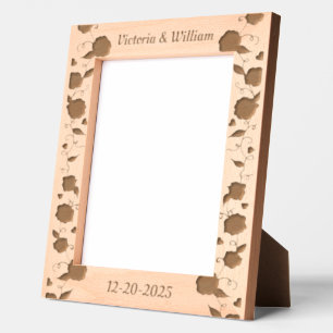 Gravés Cadres photo de mariage vintage personnalisés