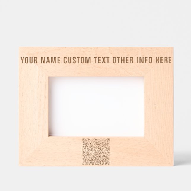 Gravés Votre code QR et vos cadres texte personnalisés (Recto)