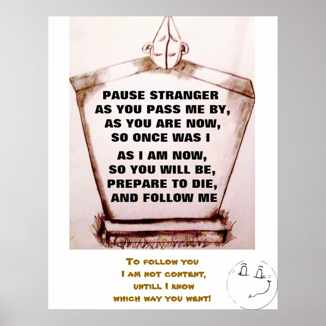 GRAVESTONE, PAUSE STRANGER JOINTE poster (Devant)