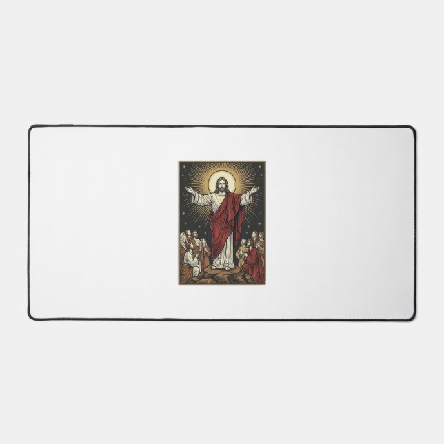 Gravure chrétienne de Jésus vintage gloire radieus (Recto)