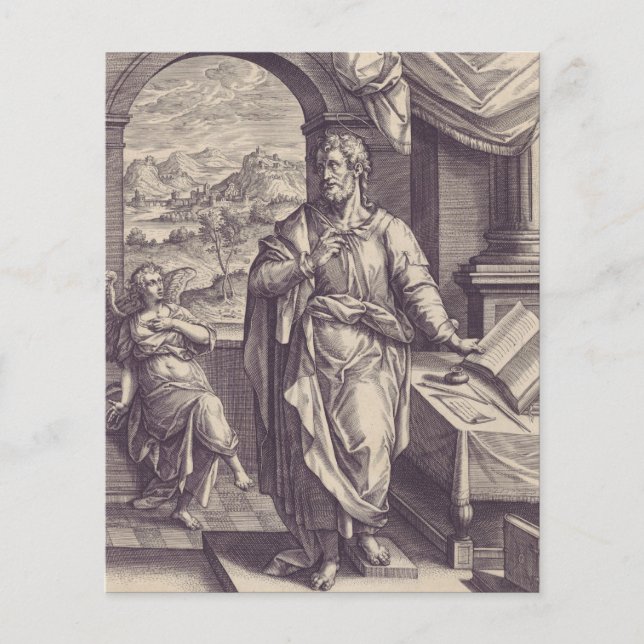 Gravure de Saint Matthieu, Inspiration Divine (Devant)